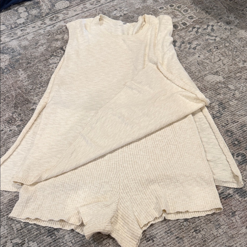 Sweater tank and shorts set